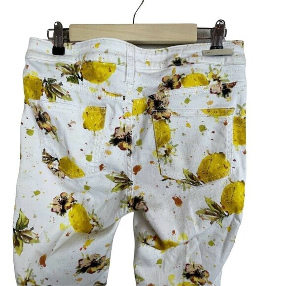 Pilcro and‎ the Letterpress Size 28 High-Rise Bootcut White Yellow Floral Pants - Picture 3 of 8